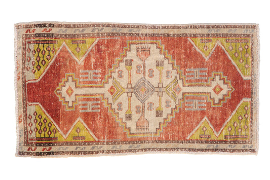 1.5x3 Vintage Distressed Oushak Rug Mat