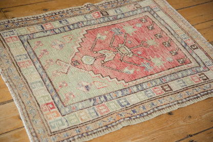 2.5x3 Vintage Distressed Oushak Square Rug