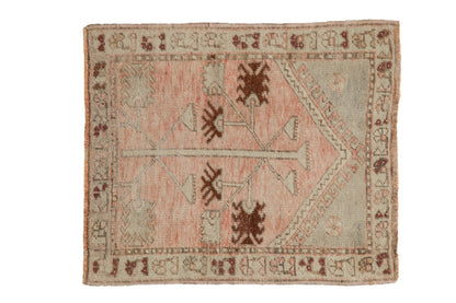 2.5x3 Vintage Distressed Oushak Square Rug