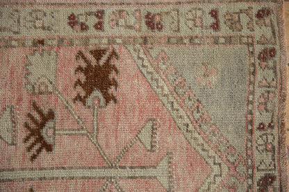2.5x3 Vintage Distressed Oushak Square Rug