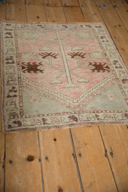 2.5x3 Vintage Distressed Oushak Square Rug