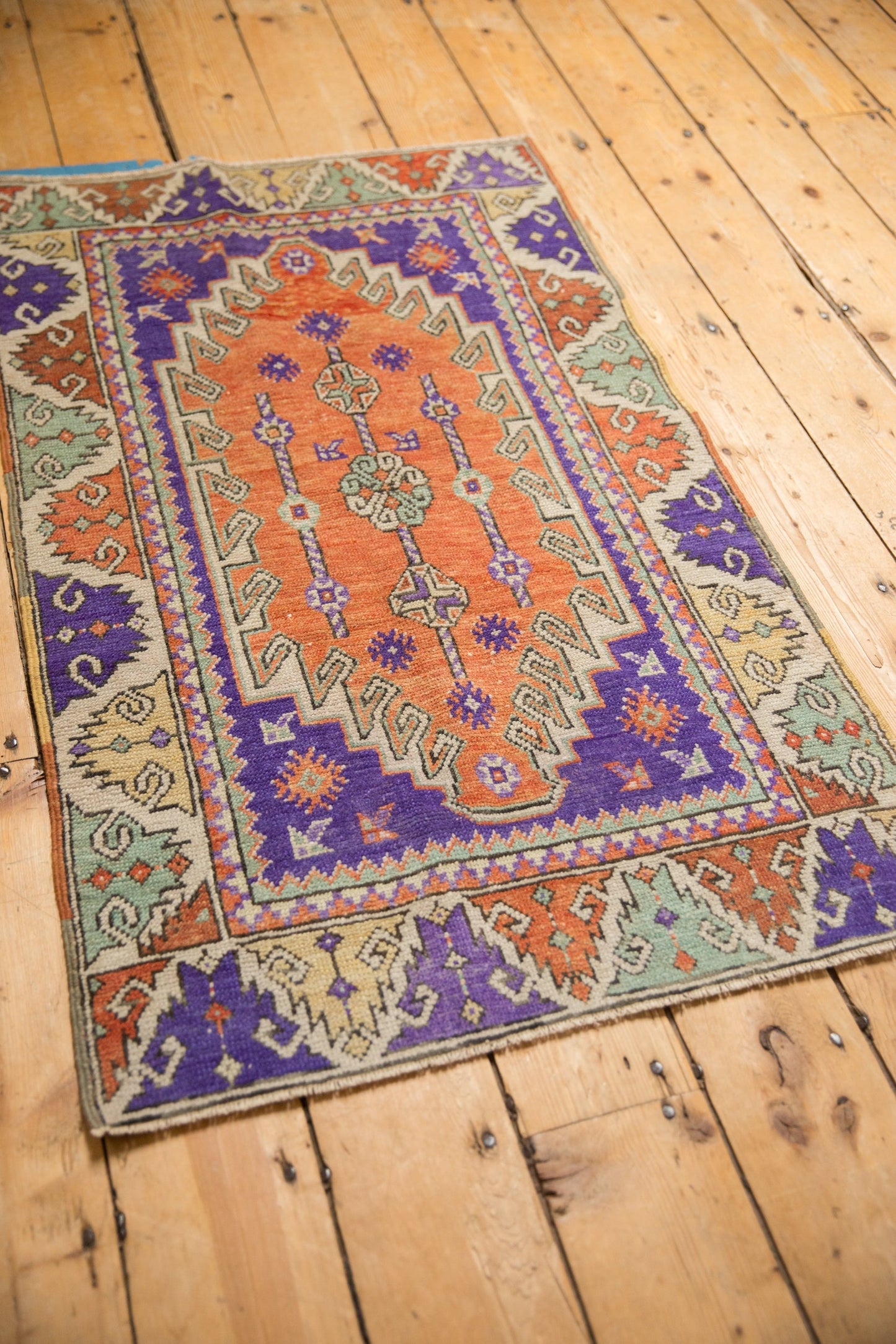 2.5x4 Vintage Distressed Oushak Rug