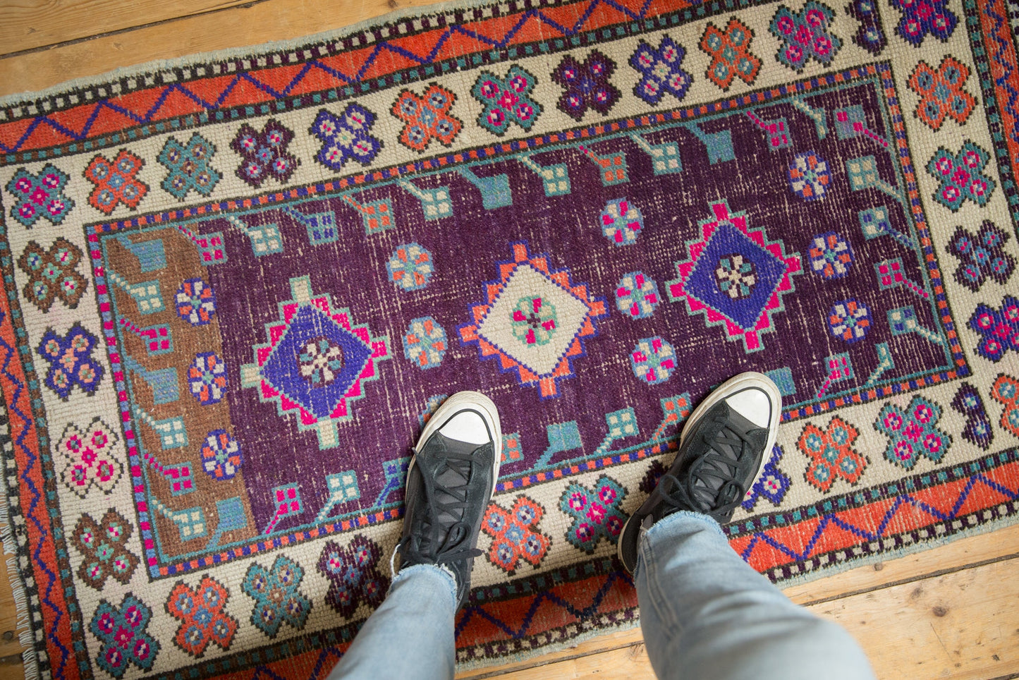 2.5x4.5 Vintage Distressed Oushak Rug