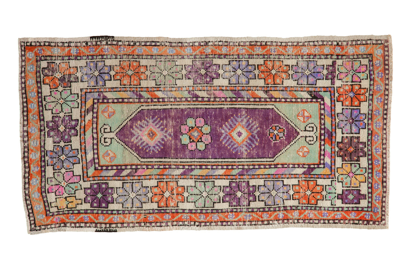 2.5x5 Vintage Distressed Oushak Rug Runner