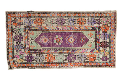 2.5x5 Vintage Distressed Oushak Rug Runner