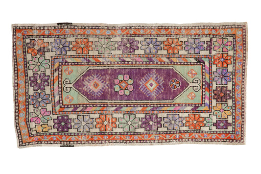2.5x5 Vintage Distressed Oushak Rug Runner