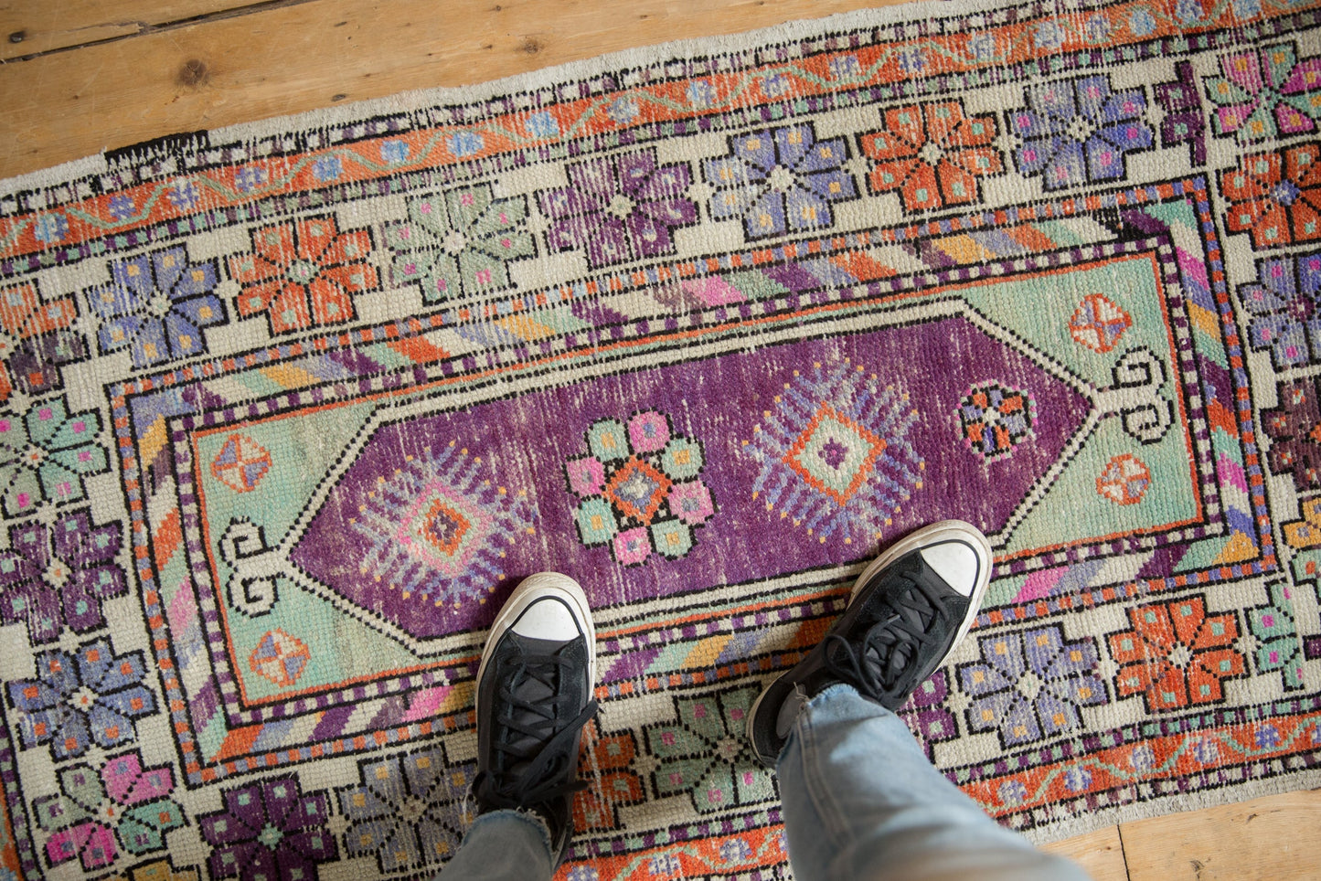 2.5x5 Vintage Distressed Oushak Rug Runner
