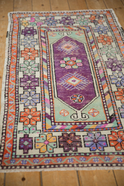 2.5x5 Vintage Distressed Oushak Rug Runner