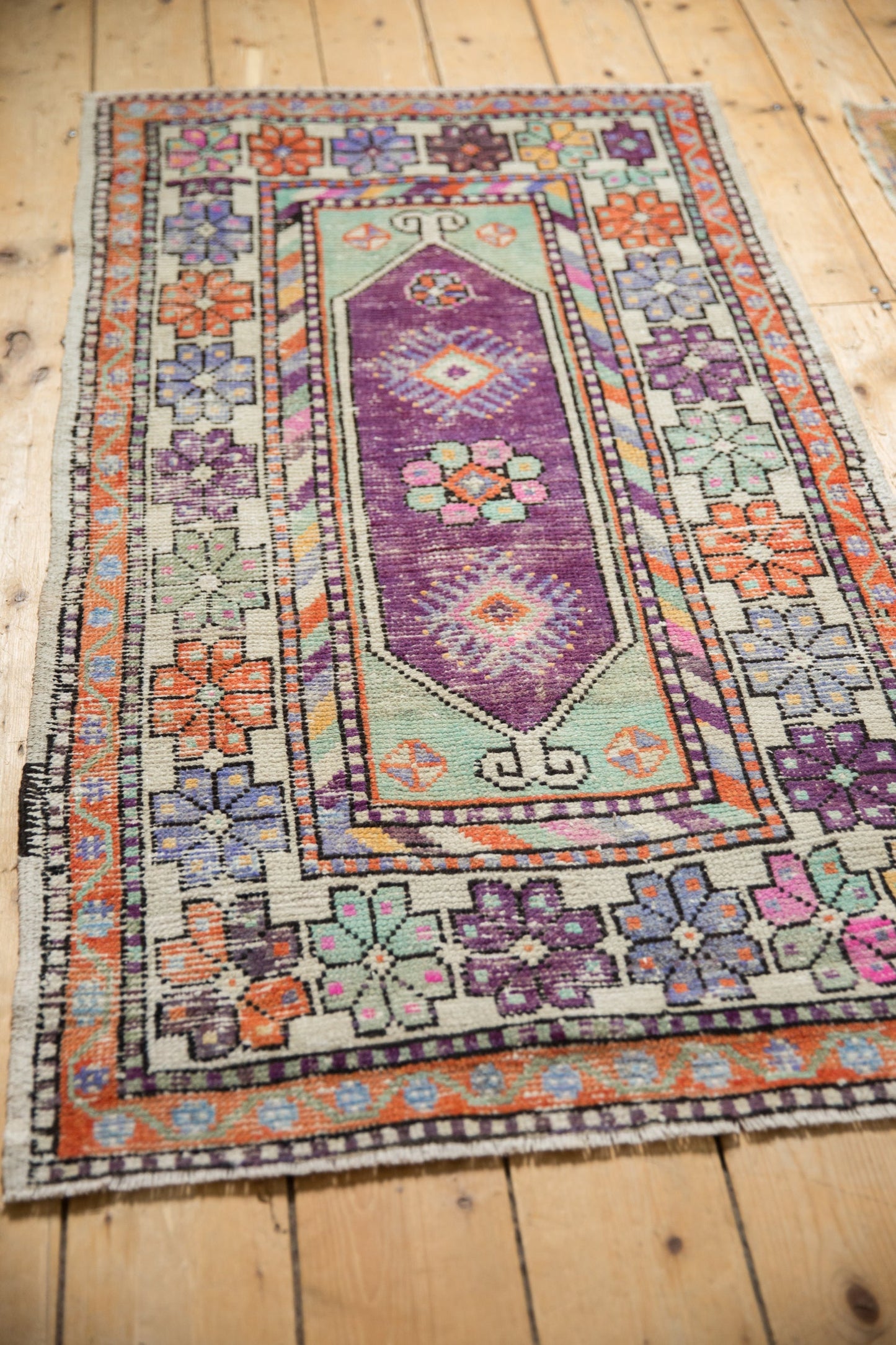 2.5x5 Vintage Distressed Oushak Rug Runner