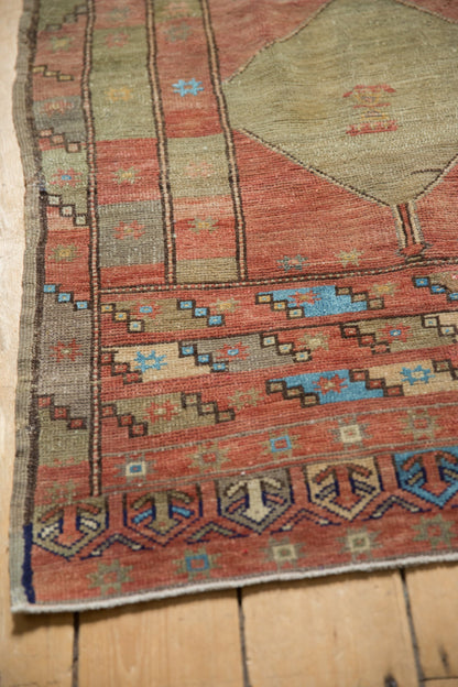 2.5x3 Vintage Distressed Oushak Square Rug