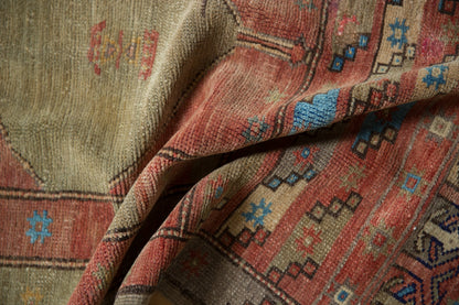 2.5x3 Vintage Distressed Oushak Square Rug