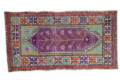2.5x5 Vintage Distressed Oushak Rug Runner