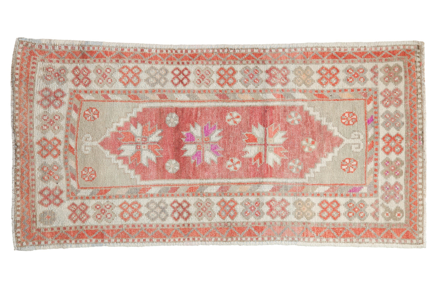 2.5x5 Vintage Distressed Oushak Rug Runner