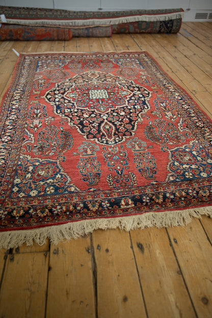 4.5x7 Vintage Sarouk Rug