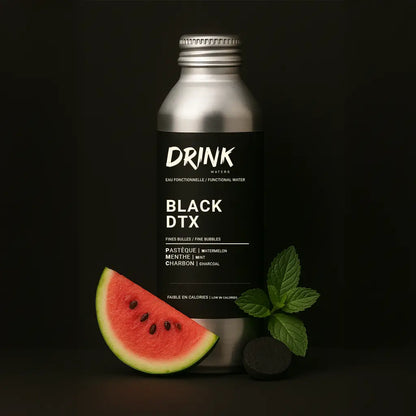 Pack 12 Drink Waters Black Dtx - 470ml Made inFrance