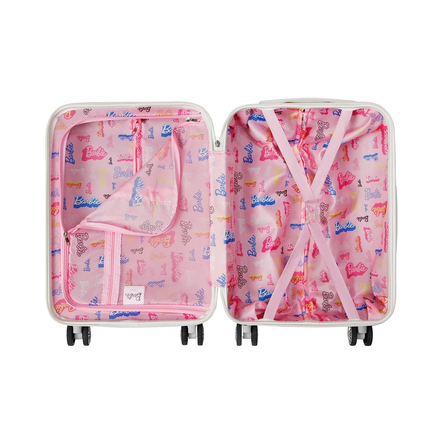 Barbie Varsity-Abs 4-Wheel Cabin Suitcase, Pink