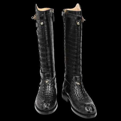 Crocodile Knee High Boots Women