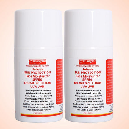 Habaek Sun Protection Face Moisturizer SPF50 | Peptides | Niacinamide