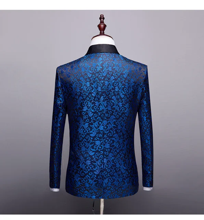 3 Piece Suit Slim Fit Blazer Pants & Vest Men's