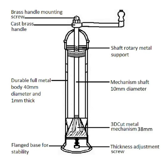 The Original 'large Brass Mill' - 10" Pepper Grinder