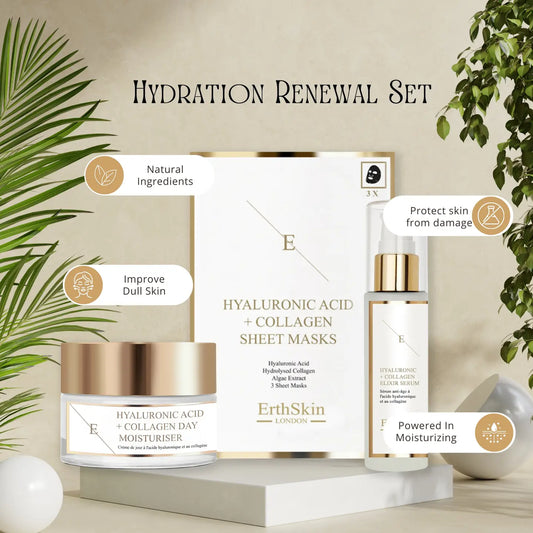 Hyaluronic Acid & Collagen Day Cream 50ml + Hyaluronic Acid & Collagen Serum - 60ml + Hyaluronic Acid & Collagen Mask - 3 Sheets