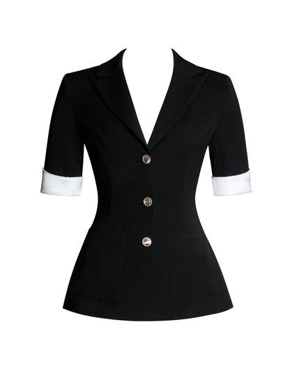 Aleena Short Sleeve Business Casual Blazer