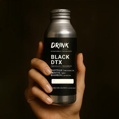 Pack 12 Drink Waters Black Dtx - 470ml Made inFrance