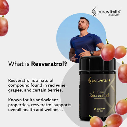 Purovitalis Liposomal Resveratrol – 250mg Micronized - 30pc