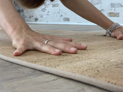 Ahimsa - Comfort Solid Cork Yoga Mat  6.5 mm Brown