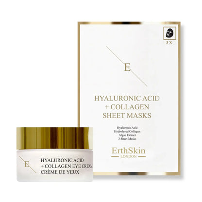 "Hyaluronic Acid & Collagen Mask - 3 Sheets + Hyaluronic Acid + Collagen Pro Age Eye Cream 30ml