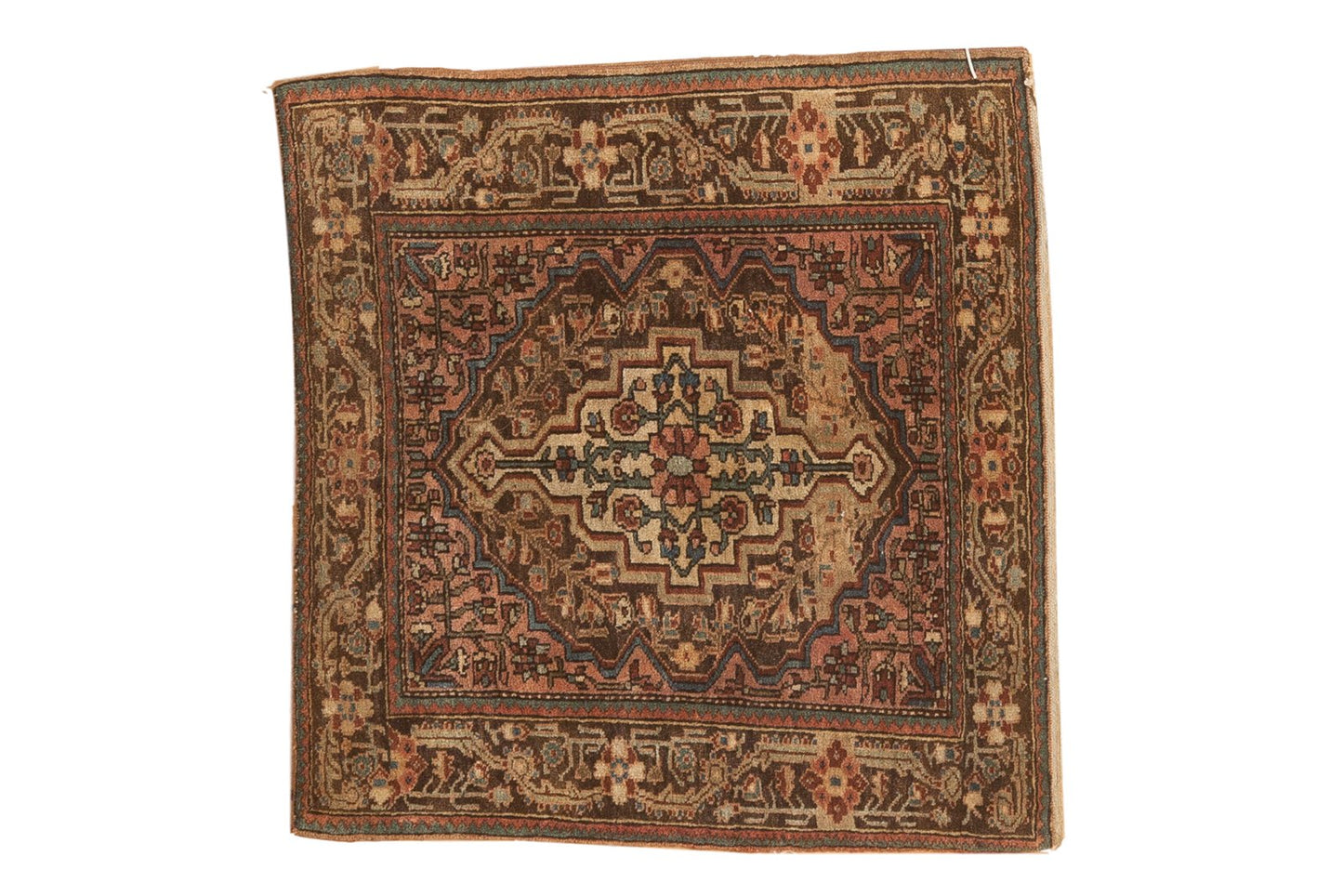 2x2 Vintage Josan Sarouk Square Rug Mat