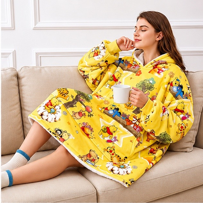 Winnie the Pooh & Friends Wearable Blanket Hoodie for Kids & Adults