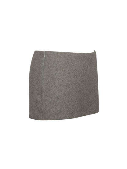 Osira Taupe Low-Waisted Micro Skort