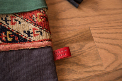 Luxe Heirloom Rug Fragment Stocking Charcoal