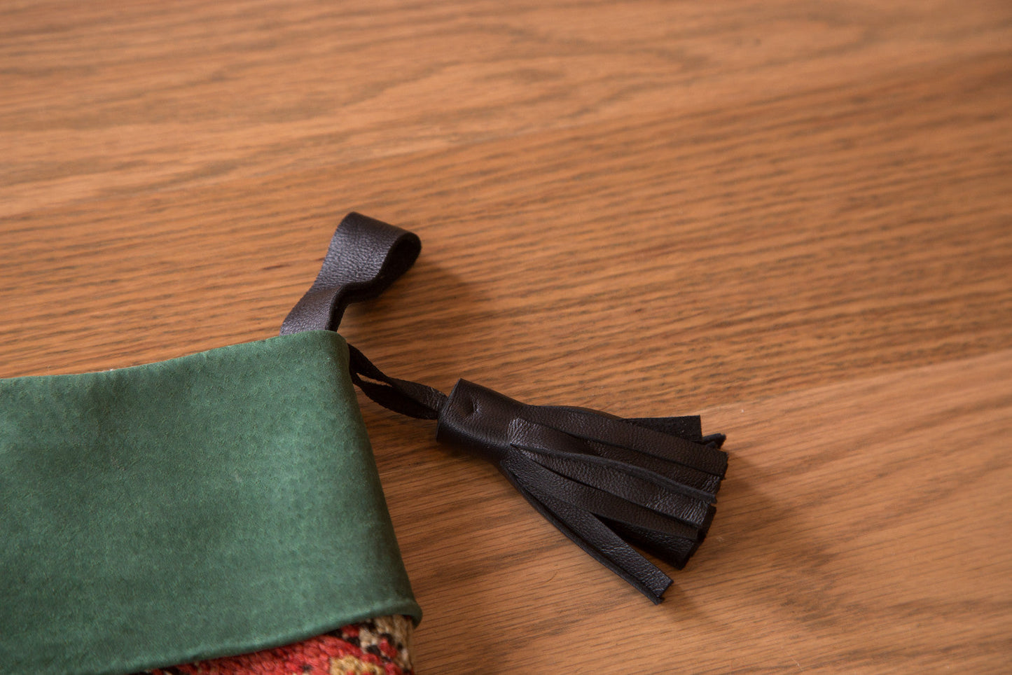 Luxe Heirloom Rug Fragment Stocking Charcoal