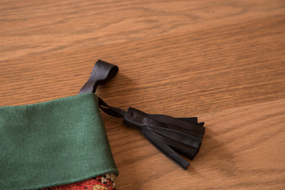 Luxe Heirloom Rug Fragment Stocking Charcoal