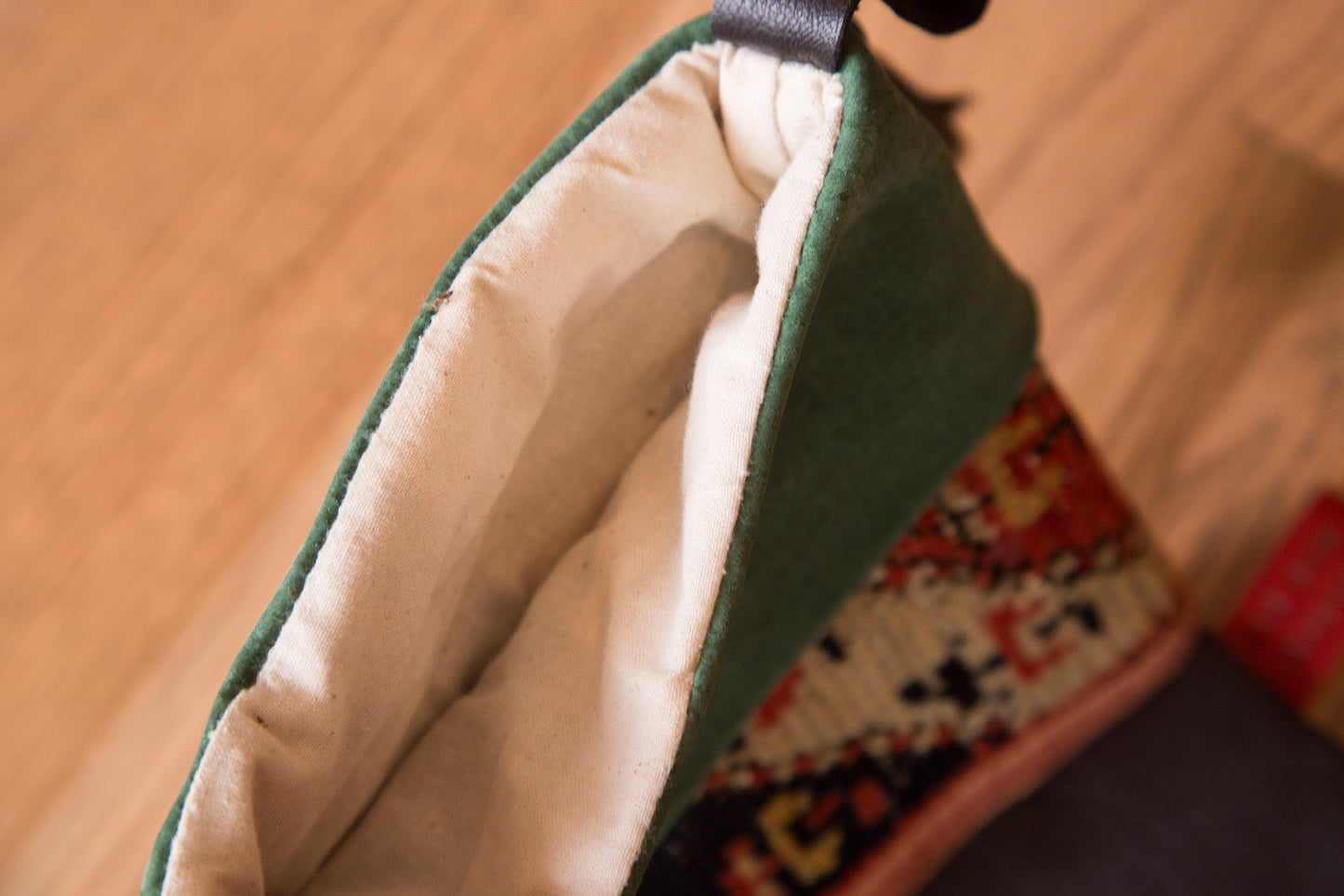 Luxe Heirloom Rug Fragment Stocking Charcoal