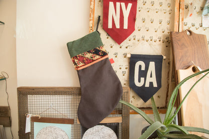Rug Fragment Stocking Green