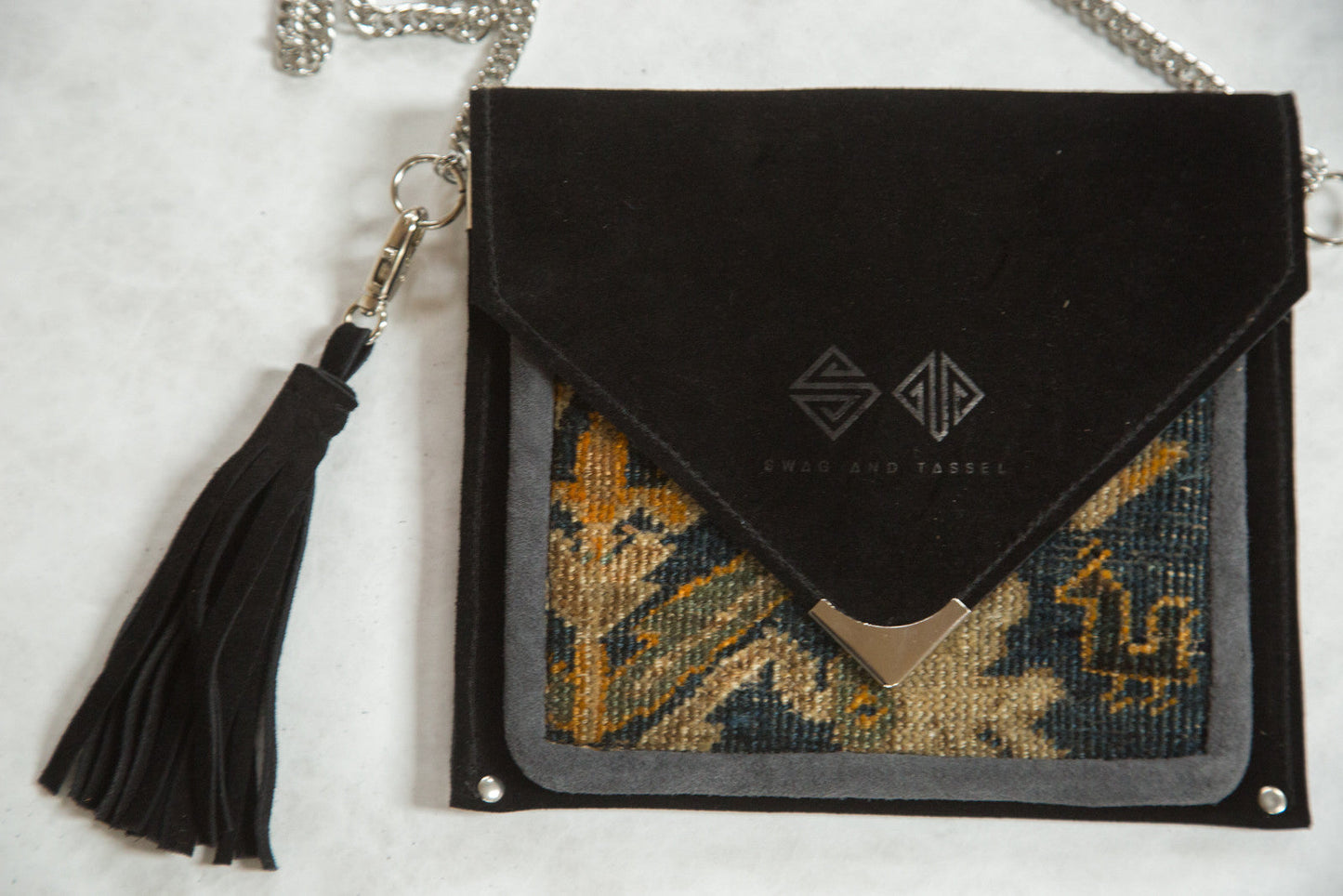 Antique Turkish Rug Fragment Bag