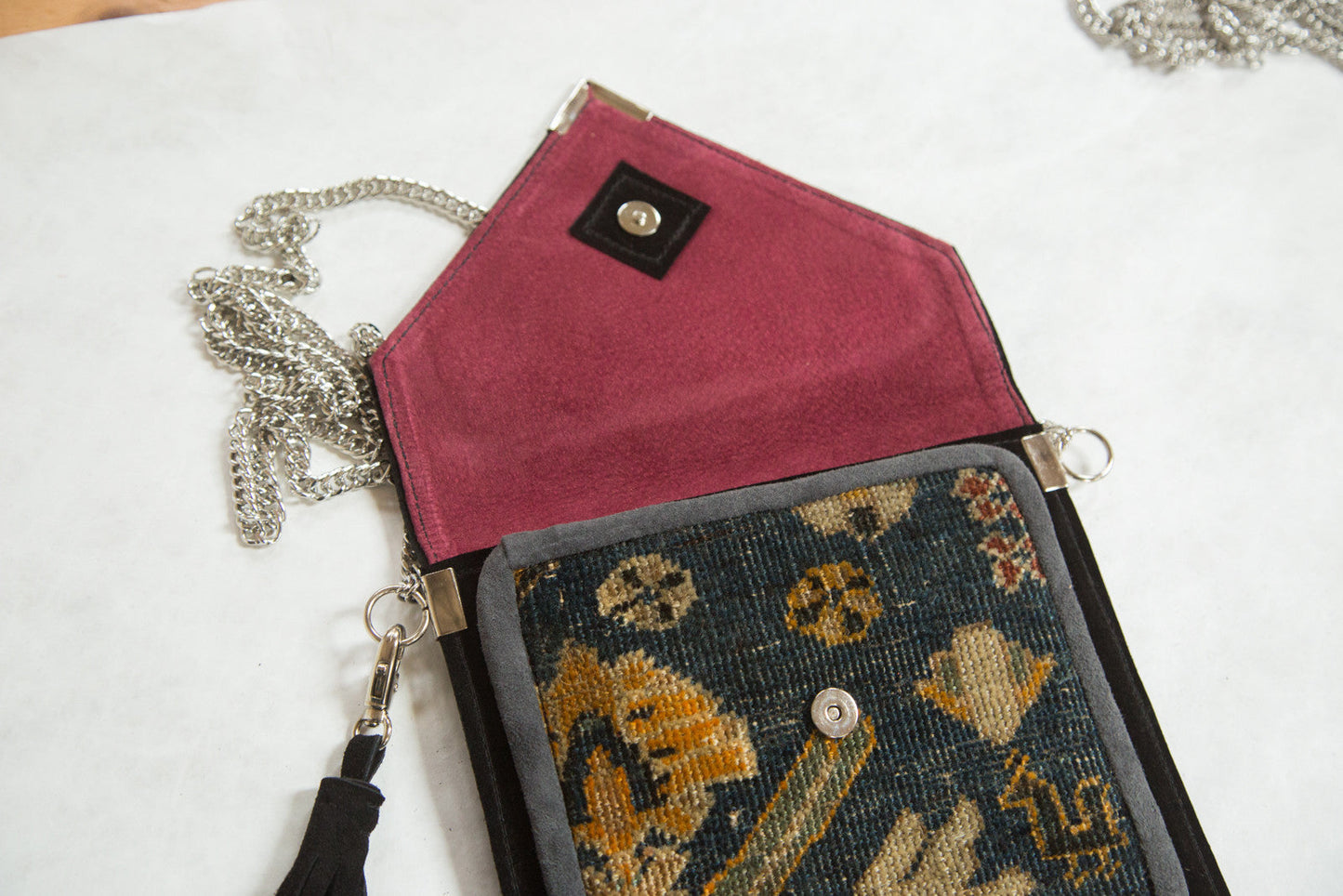 Antique Turkish Rug Fragment Bag