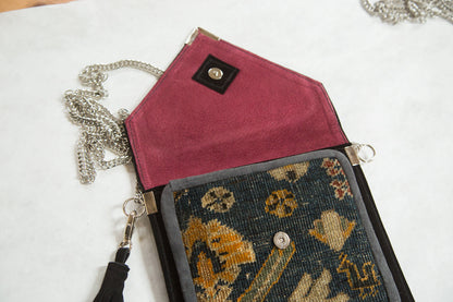 Antique Turkish Rug Fragment Bag