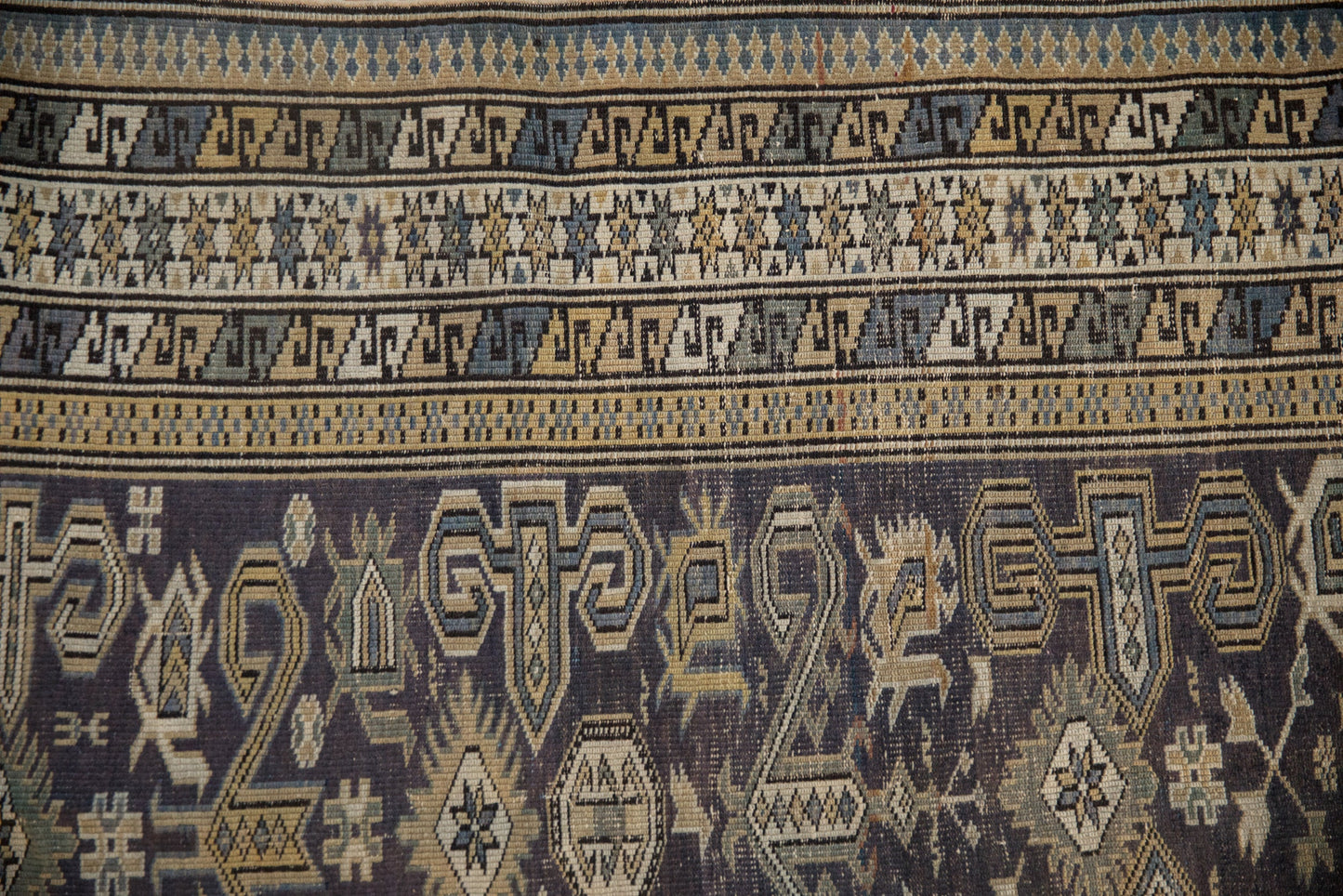 3x4 Vintage Shirvan Square Rug