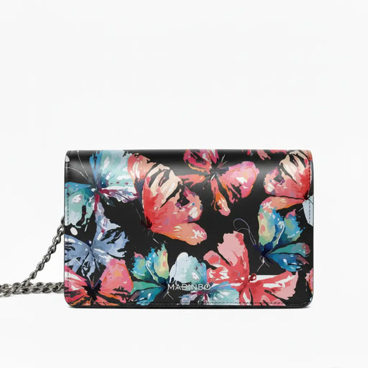 Princess Bag By MADINBO - Genuine Leather - Leather - Made in Italy - Colored Butterflies