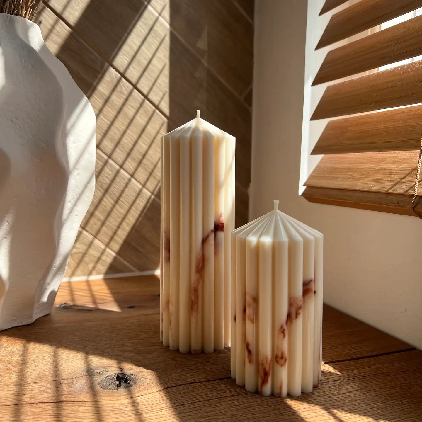 Marble Pillar Candle