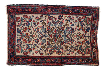 2x3 Antique Fine Hamadan Rug Mat