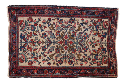 2x3 Antique Fine Hamadan Rug Mat