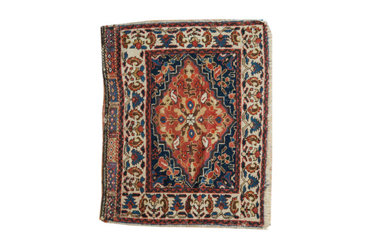 2x2.5 Antique West Persian Square Bag Face Rug Mat