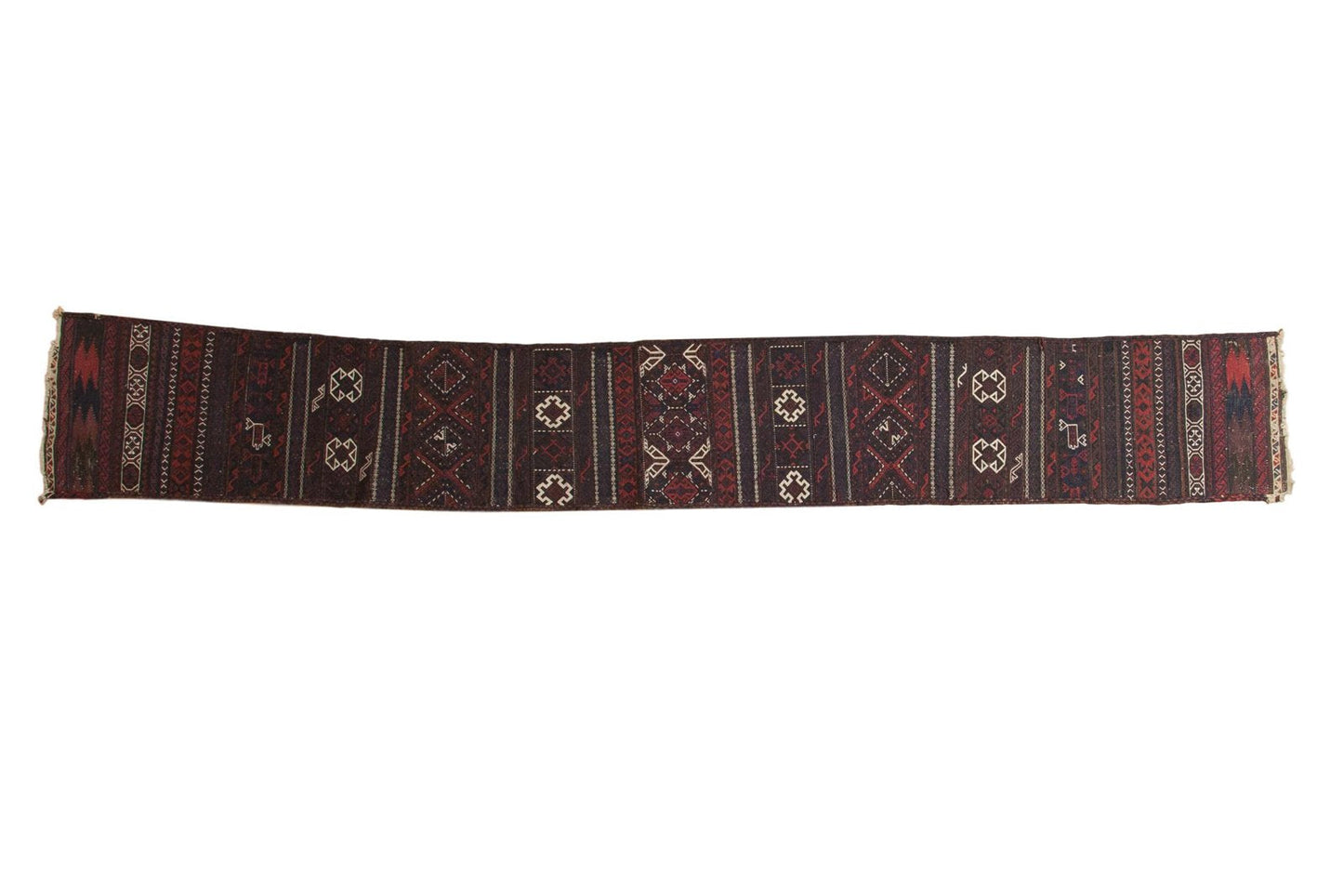 1.5x10.5 Antique Belouch Soumac Rug Runner