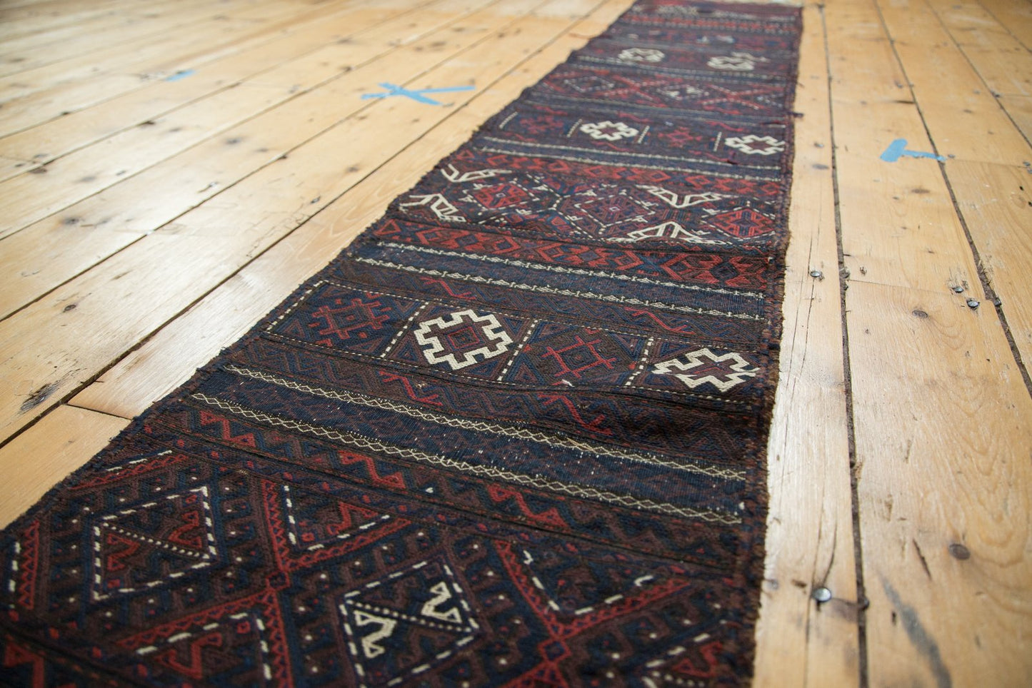 1.5x10.5 Antique Belouch Soumac Rug Runner
