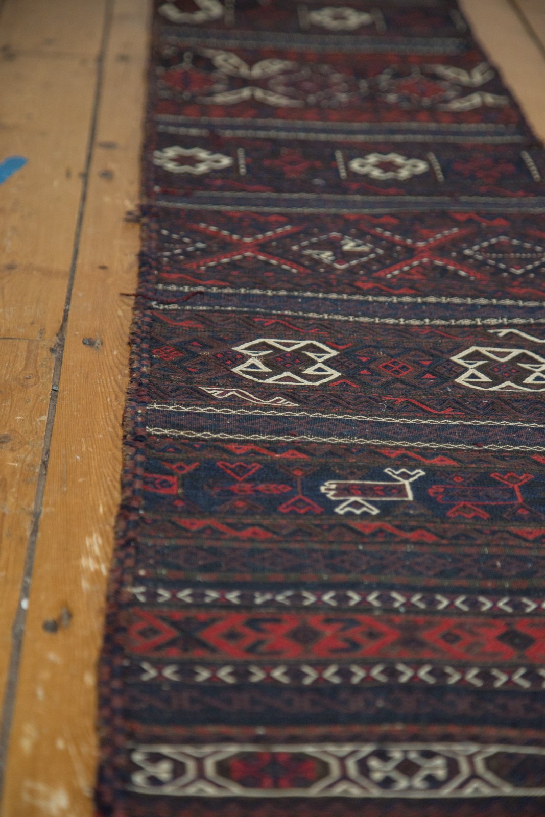 1.5x10.5 Antique Belouch Soumac Rug Runner